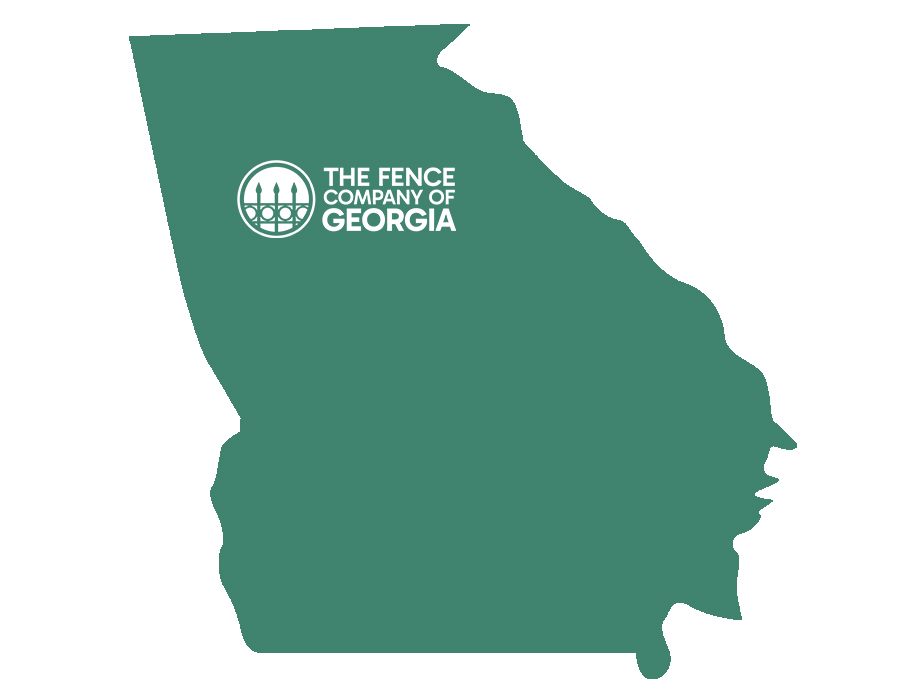 Fence company service area in North Georgia