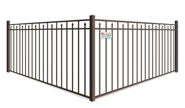 Alternating Extended Pickets aluminum fence company in North Georgia