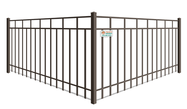 Alternating Picket Flat Top aluminum fence company in North Georgia