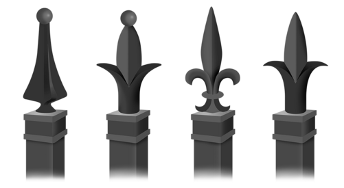 Aluminum fence finials in North Georgia