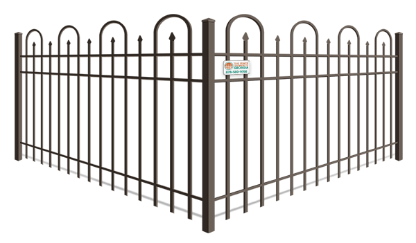 Looped Picket aluminum fence company in North Georgia