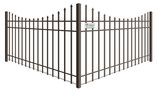 Scalloped Top aluminum fence company in North Georgia