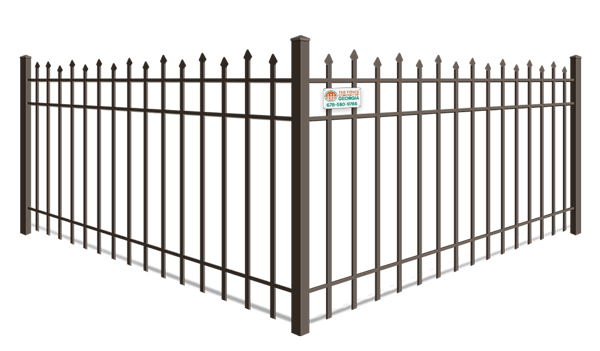 Staggered Picket aluminum fence company in North Georgia