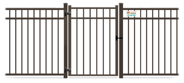 Metal gate in closed position