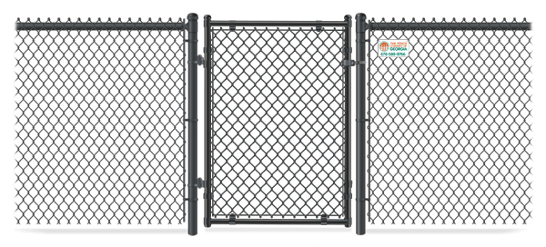 Chain Link gate in closed position