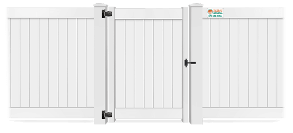Vinyl gate in closed position