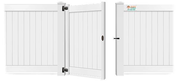 Vinyl gate in open position
