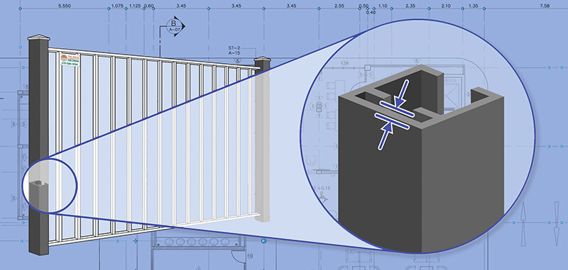 North Georgia Commercial Aluminum fence Posts installation company
