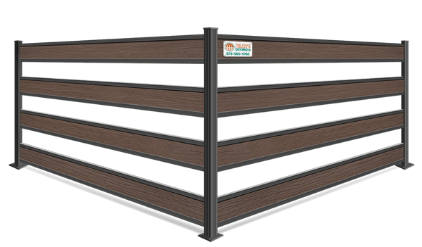 Commercial Composite Fence installation for the North Georgia area.