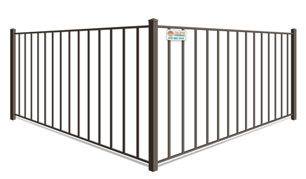 Commercial 2 rail aluminum fence company in North Georgia