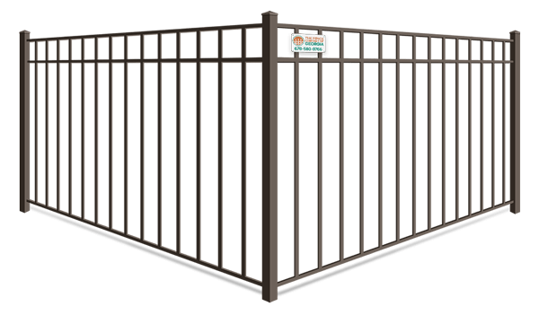 Commercial 3 rail aluminum fence in North Georgia