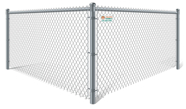 Galvanized commercial chain link fence contractor in North Georgia