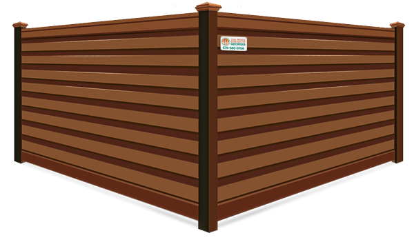 Saddle Horizontal Privacy Trex fence company in North Georgia