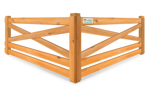Crossbuck wood fence company in North Georgia