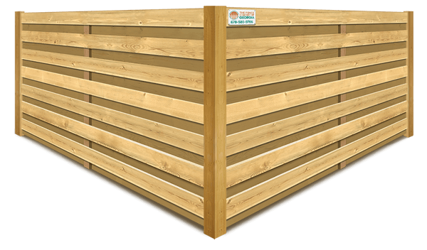 Horizontal Shadowbox wood fence company in North Georgia