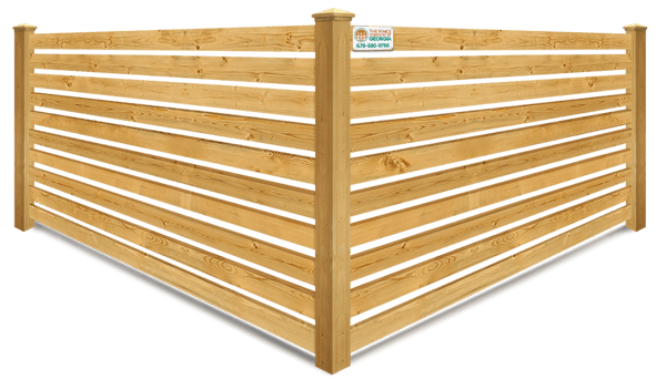 Horizontal Spaced Picket wood fence company in North Georgia