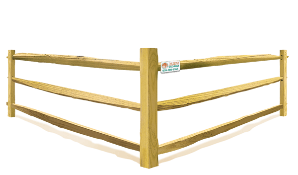 Split Rail wood fence company in North Georgia