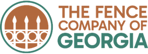 The Fence Company of Georgia logo featuring a fence emblem icon